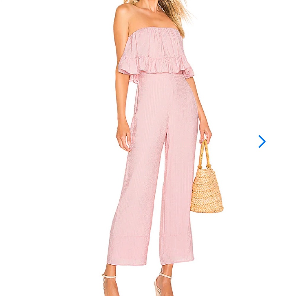 Nellie Lovers+Friends Pink Strapless Jumpsuit